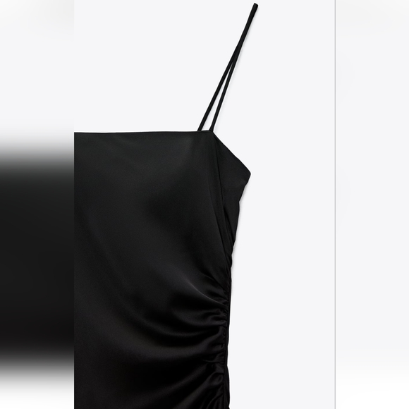 Zara Slip Dress Black LBD Little Black Dress Size M medium NWT - Picture 5 of 6